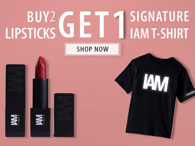 Buy 2 Lipsticks Get 1 Signature IAM T-Shirt